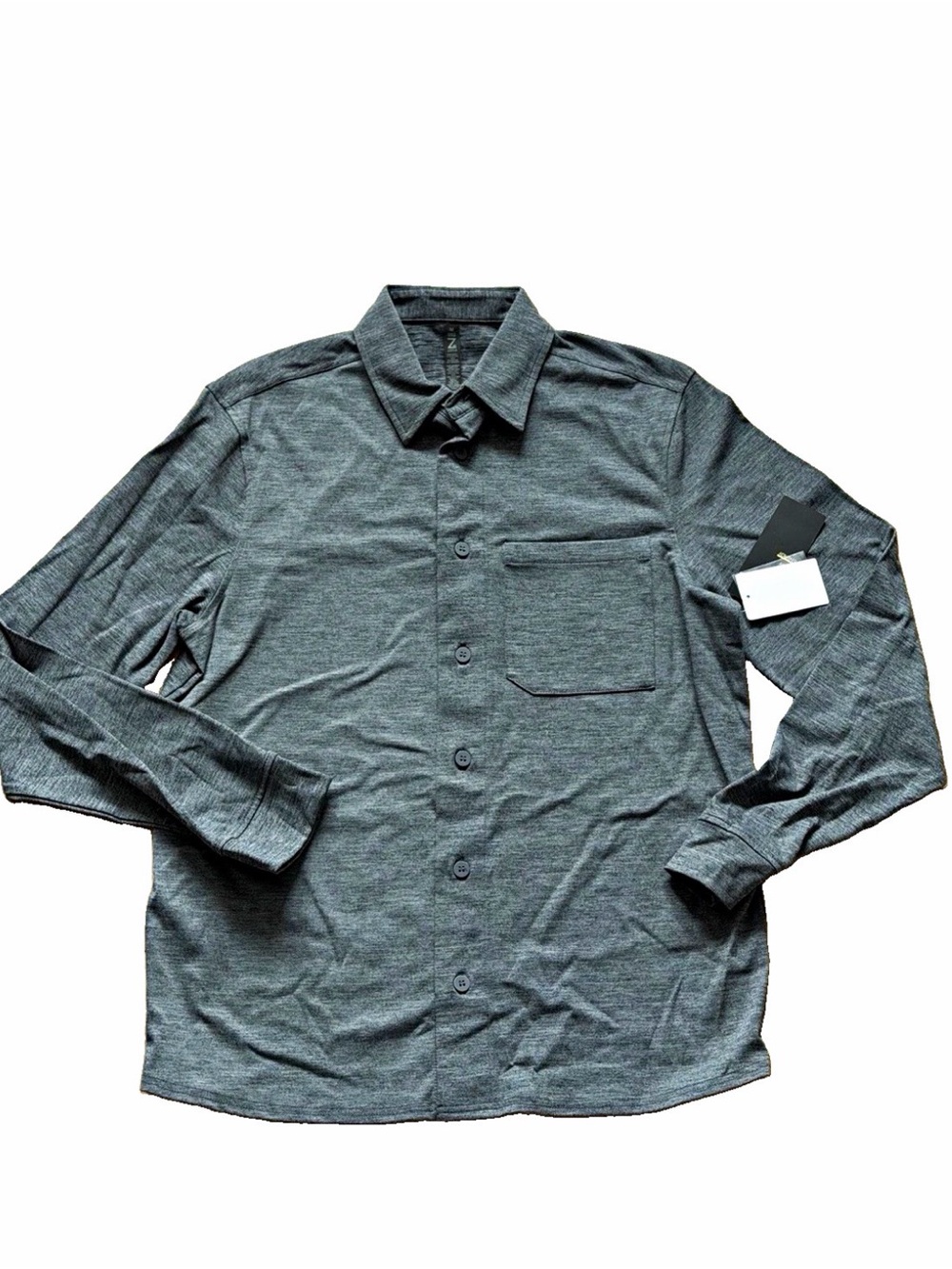 Zella Men's Charcoal Long-Sleeve Button-Down Shirt